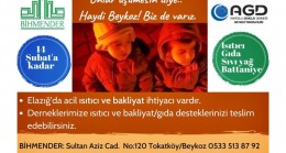 AGD Beykoz ve Bihmender Dernekleri Yardım Kampanyası Başlattı