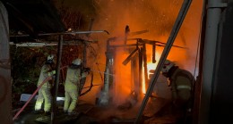 Çiğdem Mahallesi’nde Gecekondu Yandı