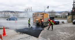 Beykoz’da 2 Günde 90 Ton Asfalt Serildi