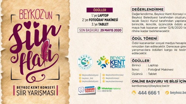 Asırlardan Mısralara “Beykoz’un Şiir Hali” Yarışması Son Başvuru Tarihi Uzatıldı