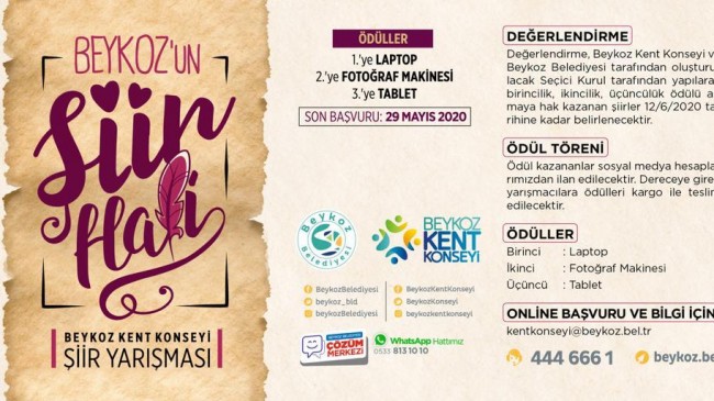 Asırlardan Mısralara “Beykoz’un Şiir Hali” Yarışması Son Başvuru Tarihi Uzatıldı