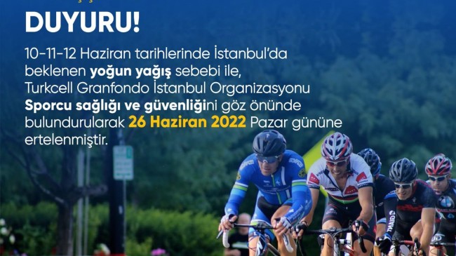 Beykoz’da Yapılacak Turkcell Granfondo Ertelendi