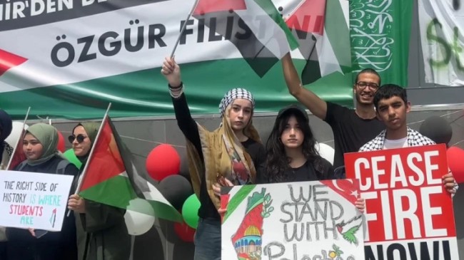 Gazze için Beykoz Medipol Üniversitesi öğrencileri eylem yaptı