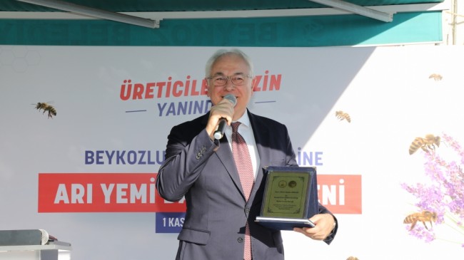 BEYKOZ’DA ARICILARA KIŞLIK YEM DESTEĞİ