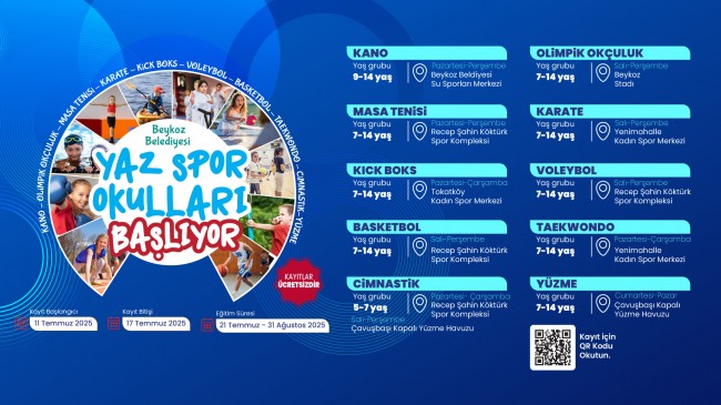 Beykoz Belediyesi’nden Çocuklara Spor Dolu Yaz Hediyesi