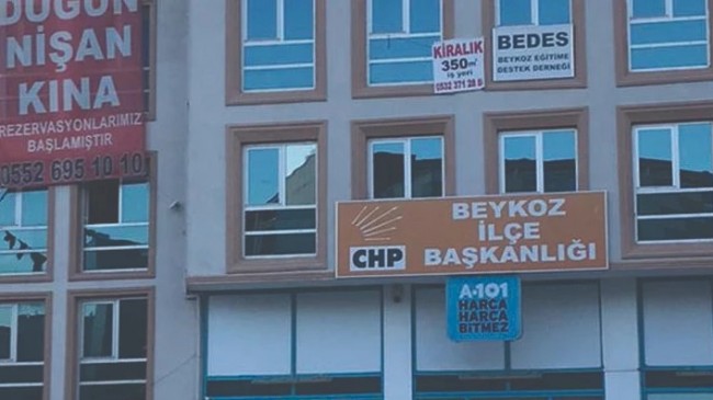 CHP Beykoz İlçe Başkanlığına Kayyum Atandı