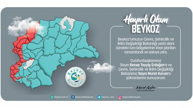 BEYKOZ’DA 23 MAHALLENİN İMAR PLANLARI ONAYLANDI
