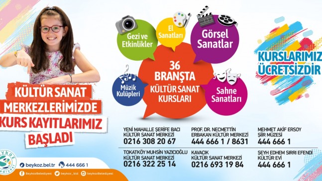 Kültür-Sanat ve Eğitim Kurs Kayıtları Başladı