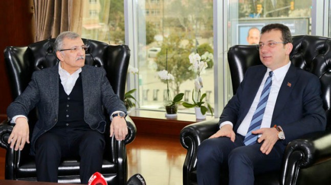 Ekrem İmamoğlu Murat Aydın’ı ziyaret etti.