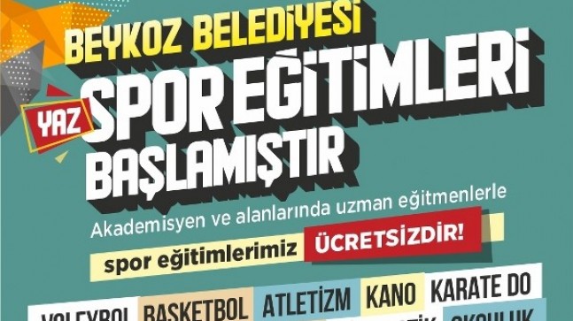 Beykoz’da Yaz Spor Eğitimleri Başlıyor