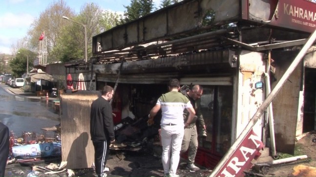 İncirköy’de büfe yandı kullanılamaz hale geldi