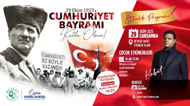 Beykoz’da Cumhuriyet Coşkusu Dorukta: 29 Ekim’de Kırmızı-Beyaz Şölen